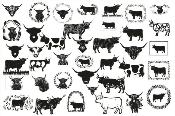 Download Rustic Highland Cow Wall Art Design - Wall art Collection