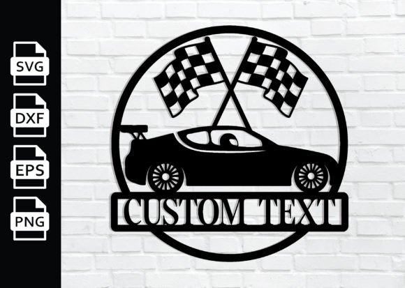 Download Race Car Custom Name Metal Sign - Race car Collection