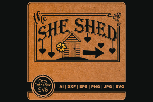 Download The She Shed Sign with Arrow - She shed sign Collection