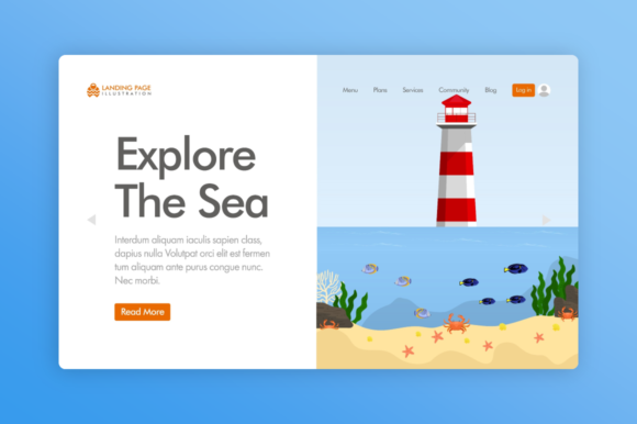 Download Website Illustration - Explore the Ocean - Explore Collection