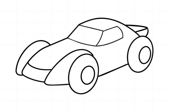 Download Race Car Line Art Illustration - Premium Resources