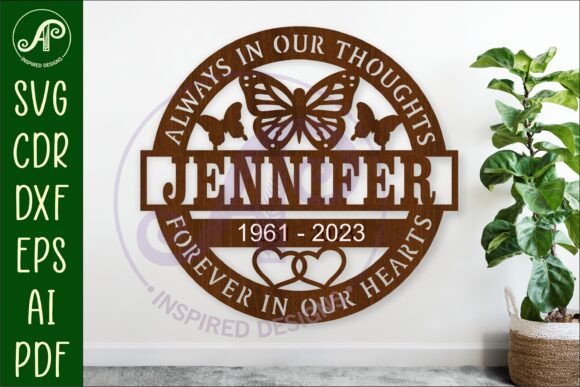 Download Memorial Butterfly Name Wall Art Sign - Wall art Collection