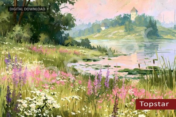 Download Wildflowers by the Lake Summer Wall Art - Wall art Collection
