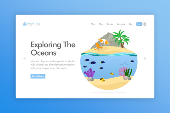 Download Website Illustration - Explore the Ocean - Explore Collection