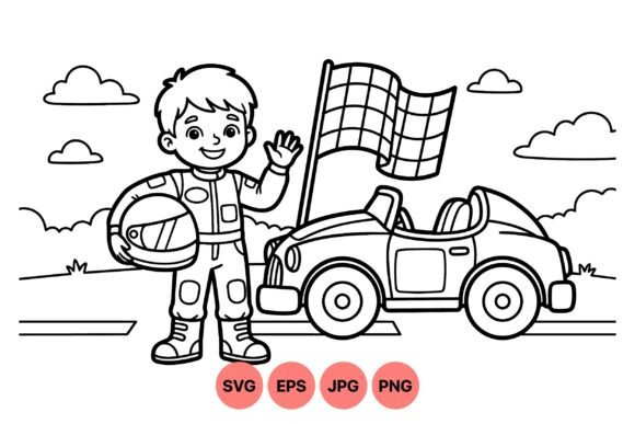 Download Cute Race Car Driver Clipart - Premium Resources