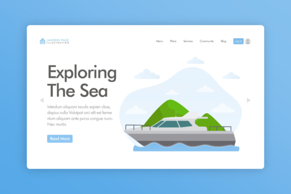 Download Website Illustration - Explore the Ocean - Explore Collection