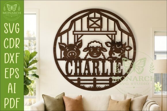 Download Cute Farm Animals Name Sign SVG Wall Art - Wall art Collection