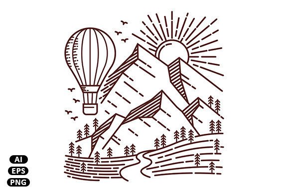 Download Explore More with Hot Air Balloon Line - Explore Collection