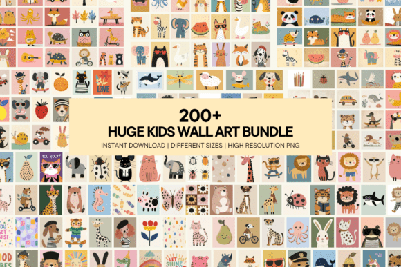 Download Colorful Kids Wall Art Nursery Printable - Wall art Collection