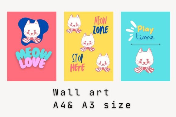 Download Cat Retro Wall Art Print - Wall art Collection