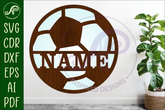 Download Soccer Ball Name Wall Art Sign, SVG - Wall art Collection