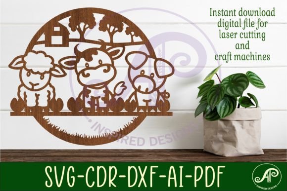 Download Farm Animal Wall Art Sign, SVG File. - Wall art Collection