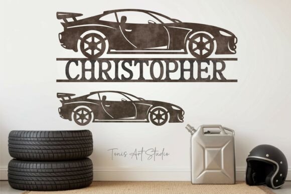 Download Race Car Name Sign SVG Laser Cut - Race car Collection