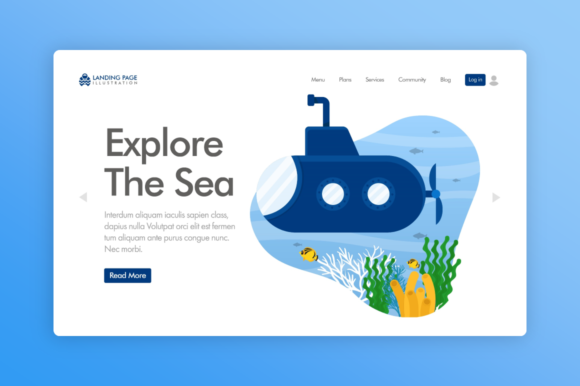 Download Website Illustration - Explore the Sea - Explore Collection